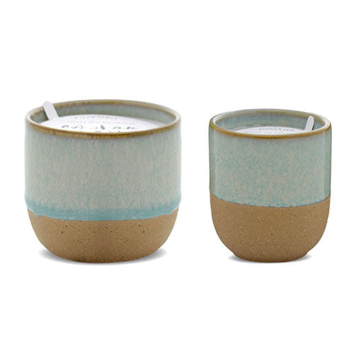 Kin Matcha Tea & Bergamot Candle in Ceramic (Blue)