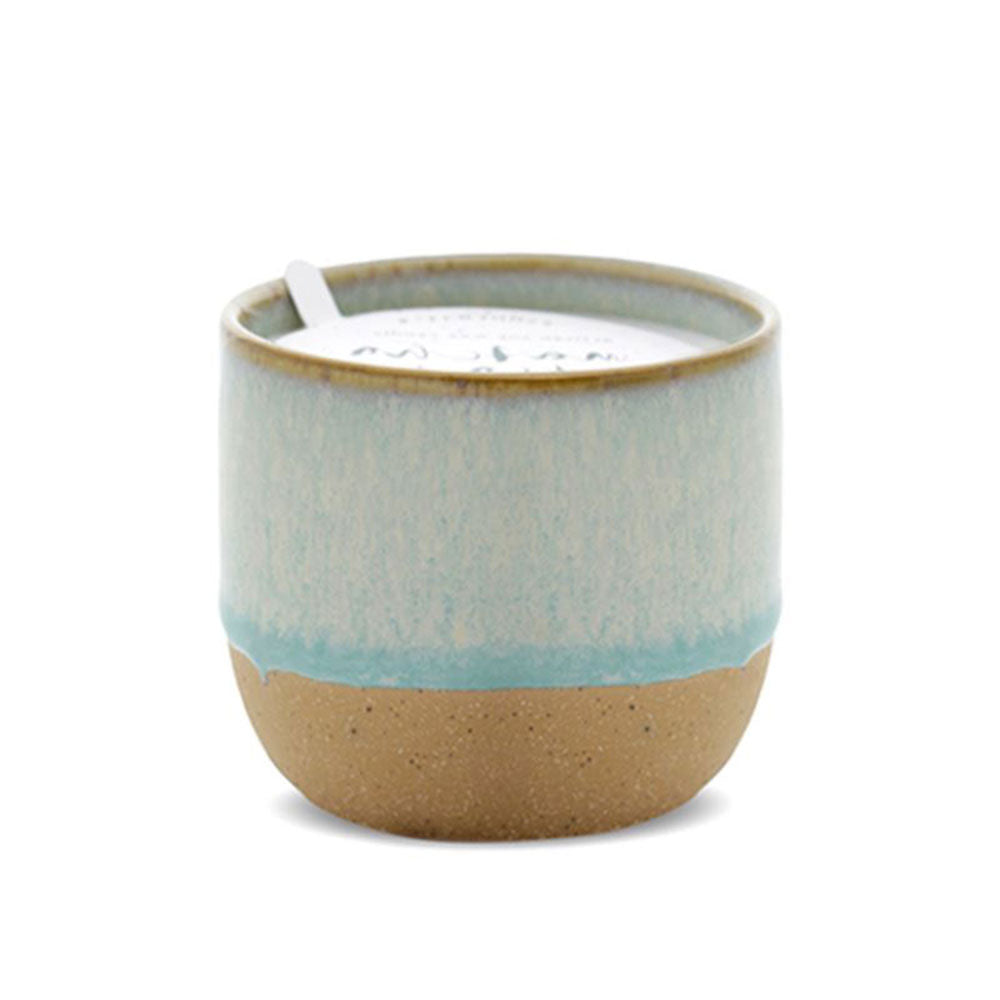 Kin Matcha Tea & Bergamot Candle in Keramik (blau)