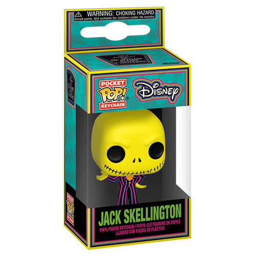 Nightmare Before Christmas Jack Black Light Pop! Keychain