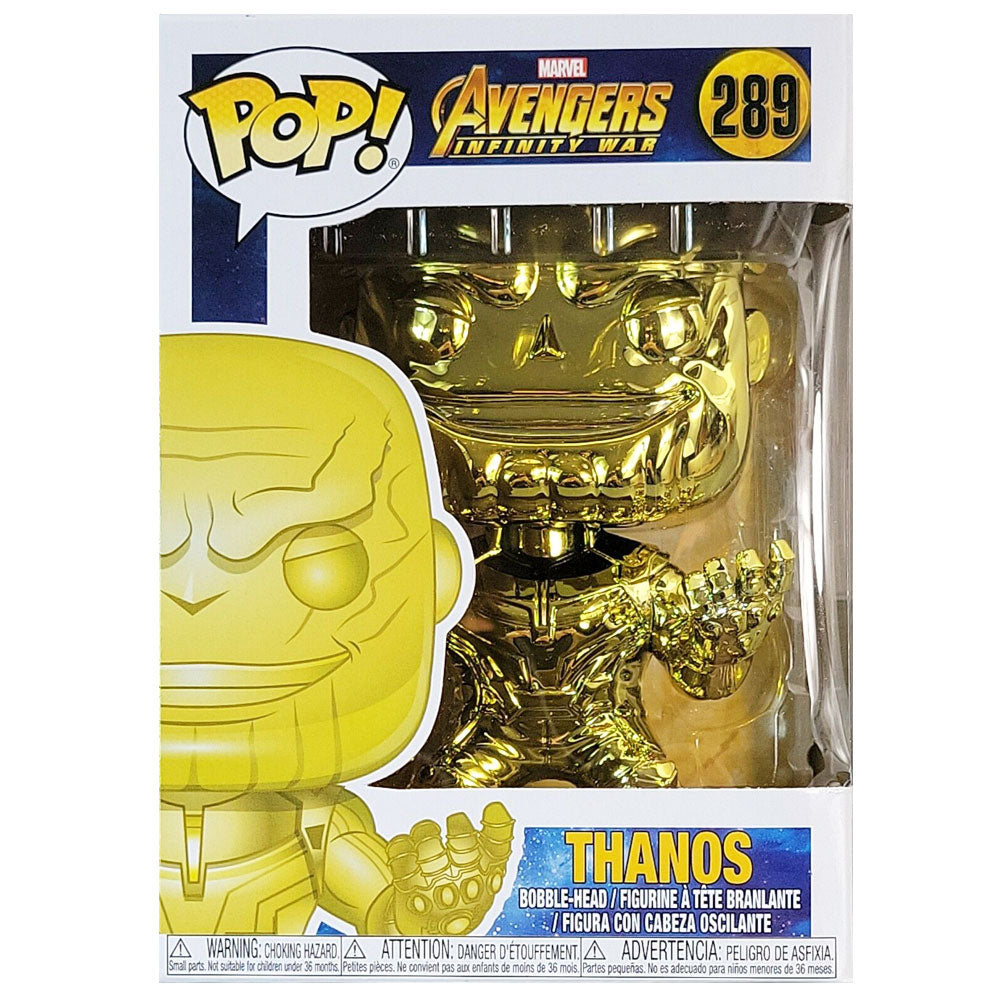 Avengers 3 Infinity War Thanos Yellow Chrome Us Pop! Vinile