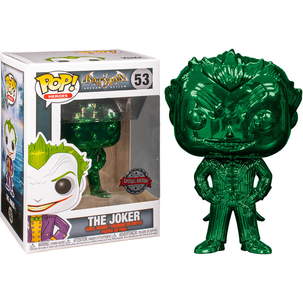  Batman Arkham Asylum The Joker Chrome US Excl Pop!