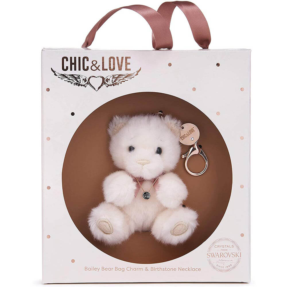  Chic & Love Bailey Bär Taschenanhänger und Halskette