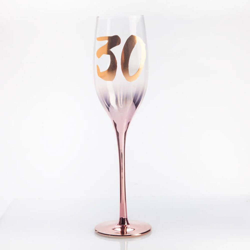 Verre de champagne blush anniversaire