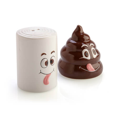 Poo with Toilet Paper Salt & Pepper Set