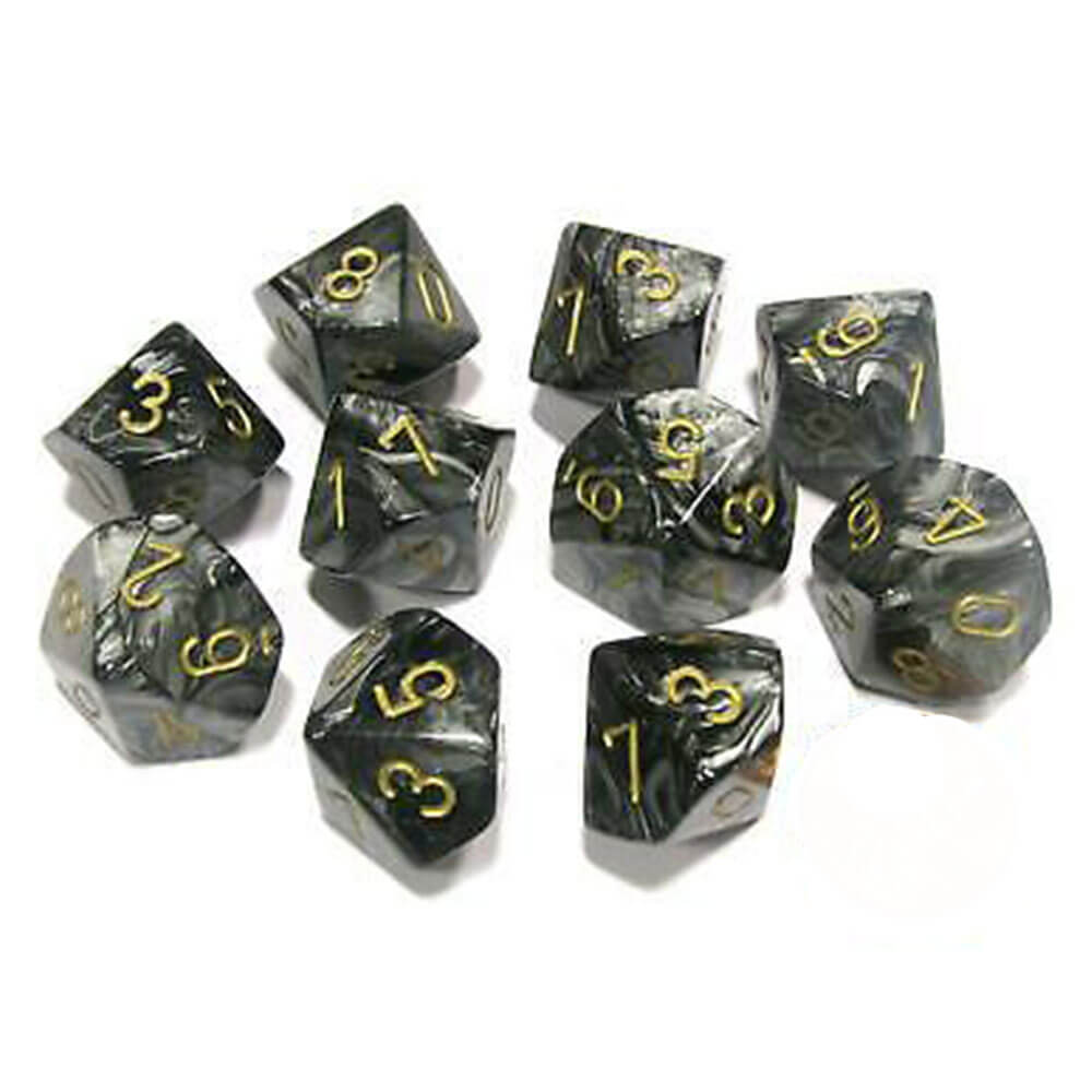 Chessex D10多面体10-Die Lustrousセット