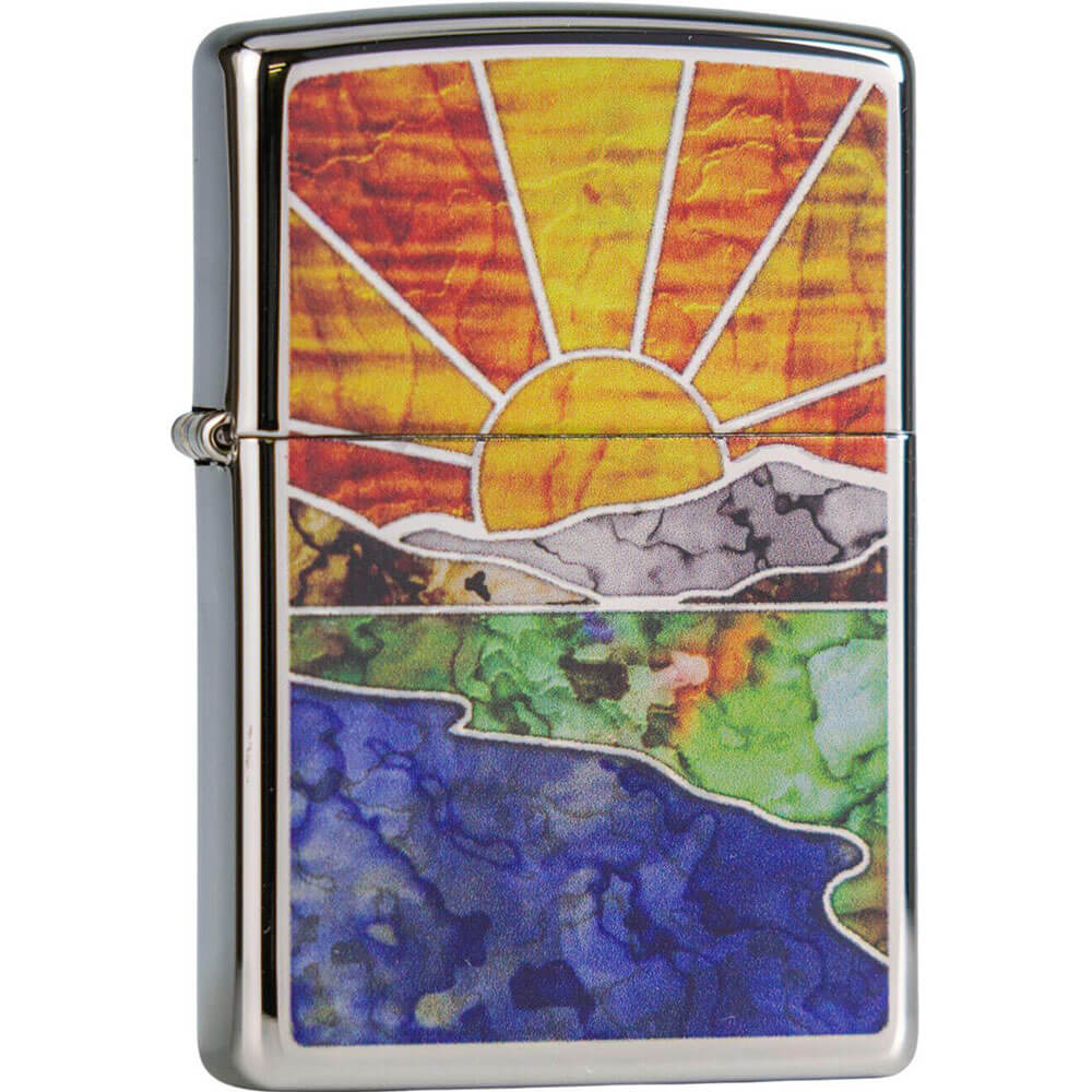 Zippo Sunset High Polished Chrome Lighter