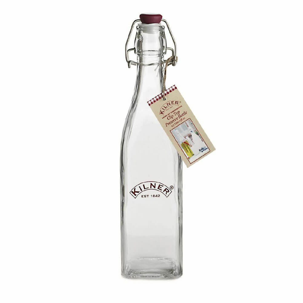 Kilner quadratische Glasflasche mit Clipverschluss