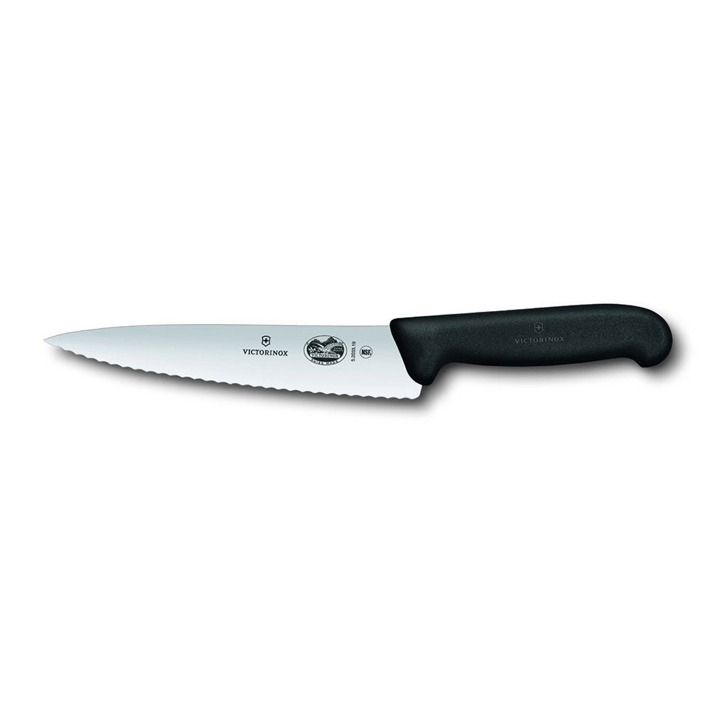 Victorinox Cooks Faca de escultura de borda ondulada (Fibrox)