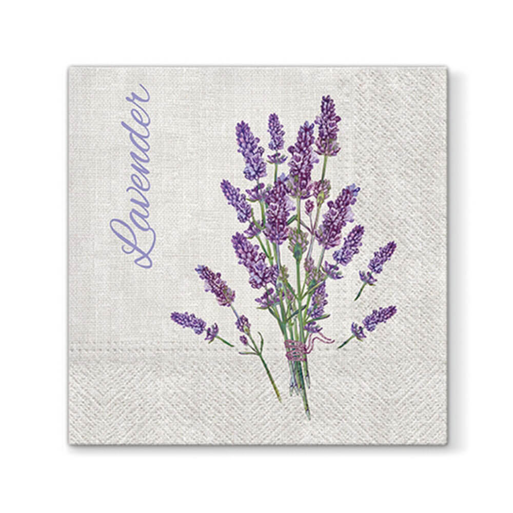 Paw Lavender Lunch Napkin 33cm (20 pk)