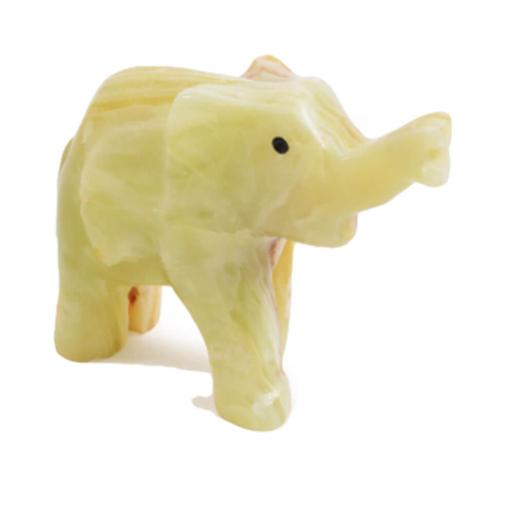 Britse fossielen gesneden olifant 7,5 cm