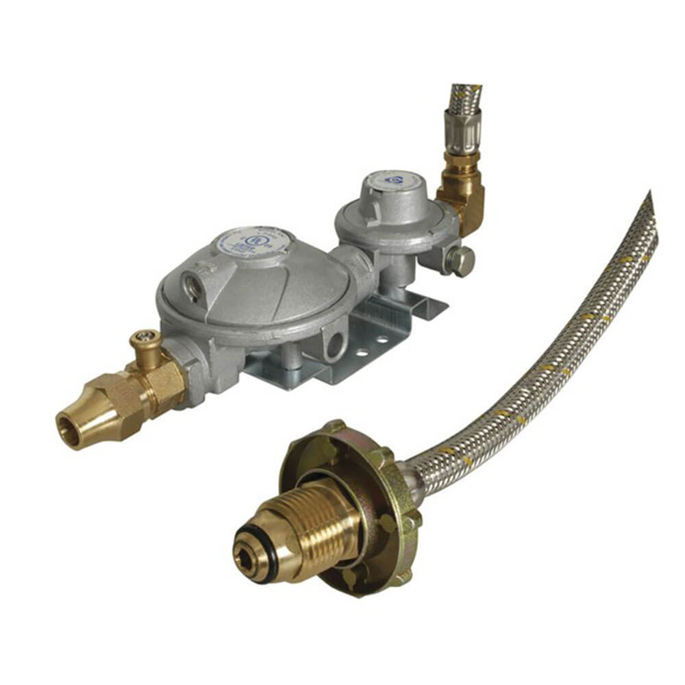 Gasregulator med dubbla scener