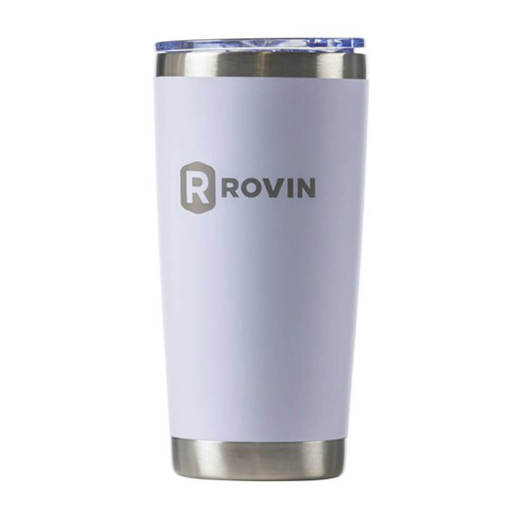 Rovin Edelstahlbecher mit Druckdeckel (590 ml)