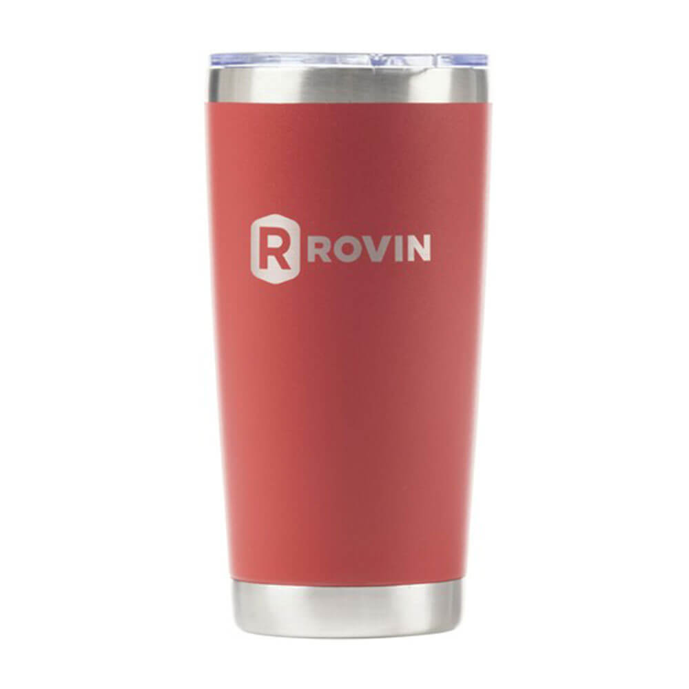 Copa de acero inoxidable Rovin con tapa de empuje (590 ml)