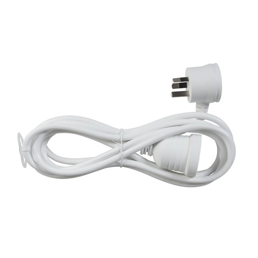 Piggyback Plug Mains Extension Cable 240V 10A (White)