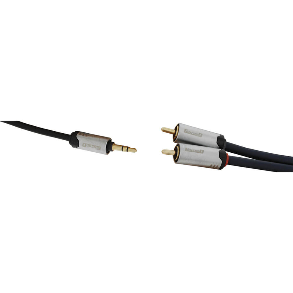 Congrosamiento estéreo Concord de 3.5 mm a 2 enchufes RCA