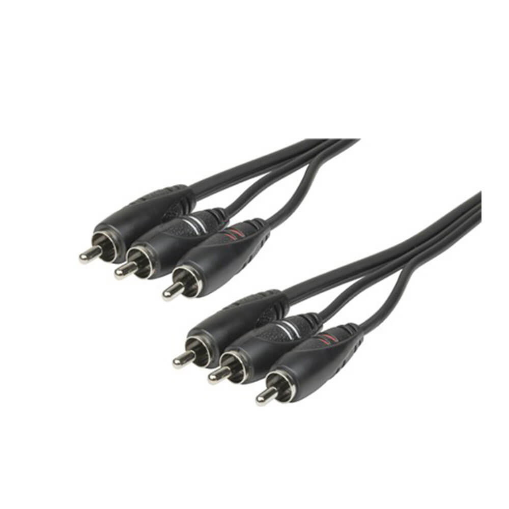 3 enchufes RCA para enchufes el cable de conexión de audio visual