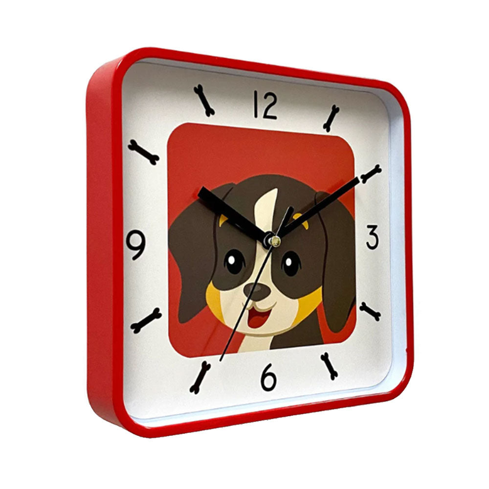 Doggy Piccolo orologio da parete quadrata