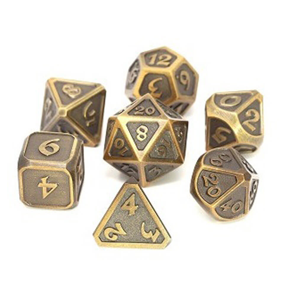 Dice Metal Set Polyedral Mythica Battleworn