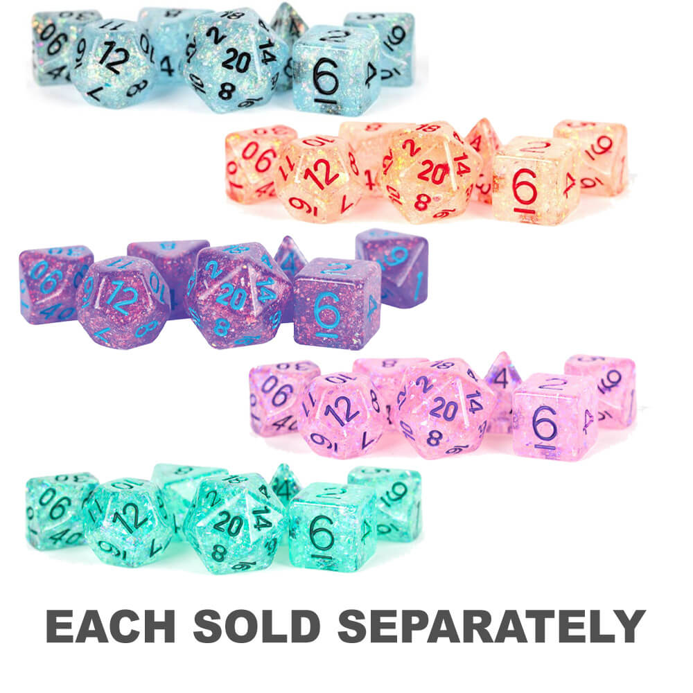 MDG Resin Flash Dice Set 16mm Polyhedral