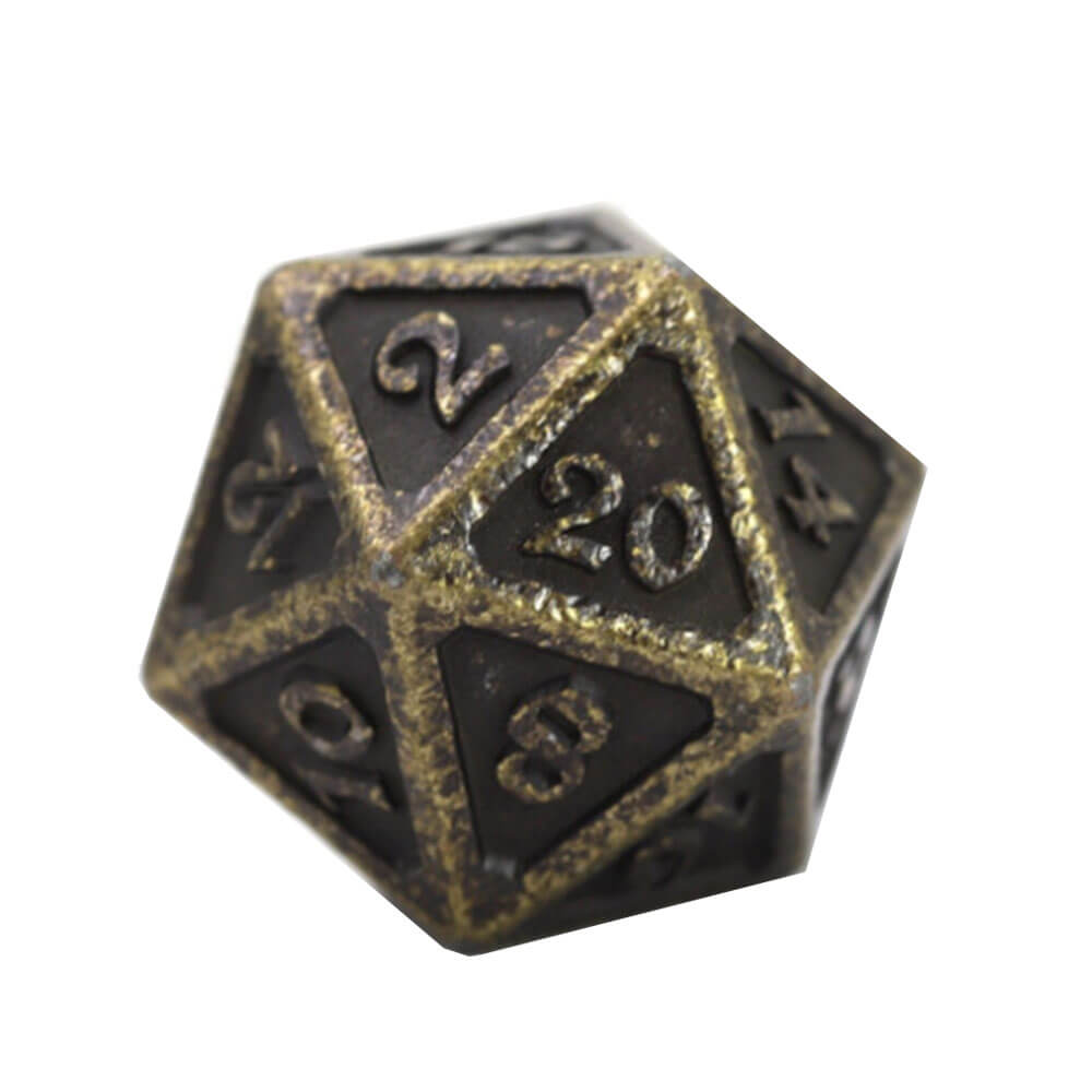 D20 terning metall mytica (singel)