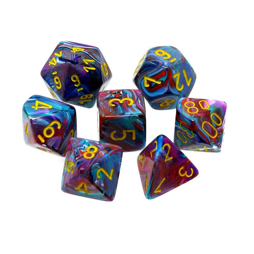 D7 Die Set Dice Festive Polyhedral (7 Dice)