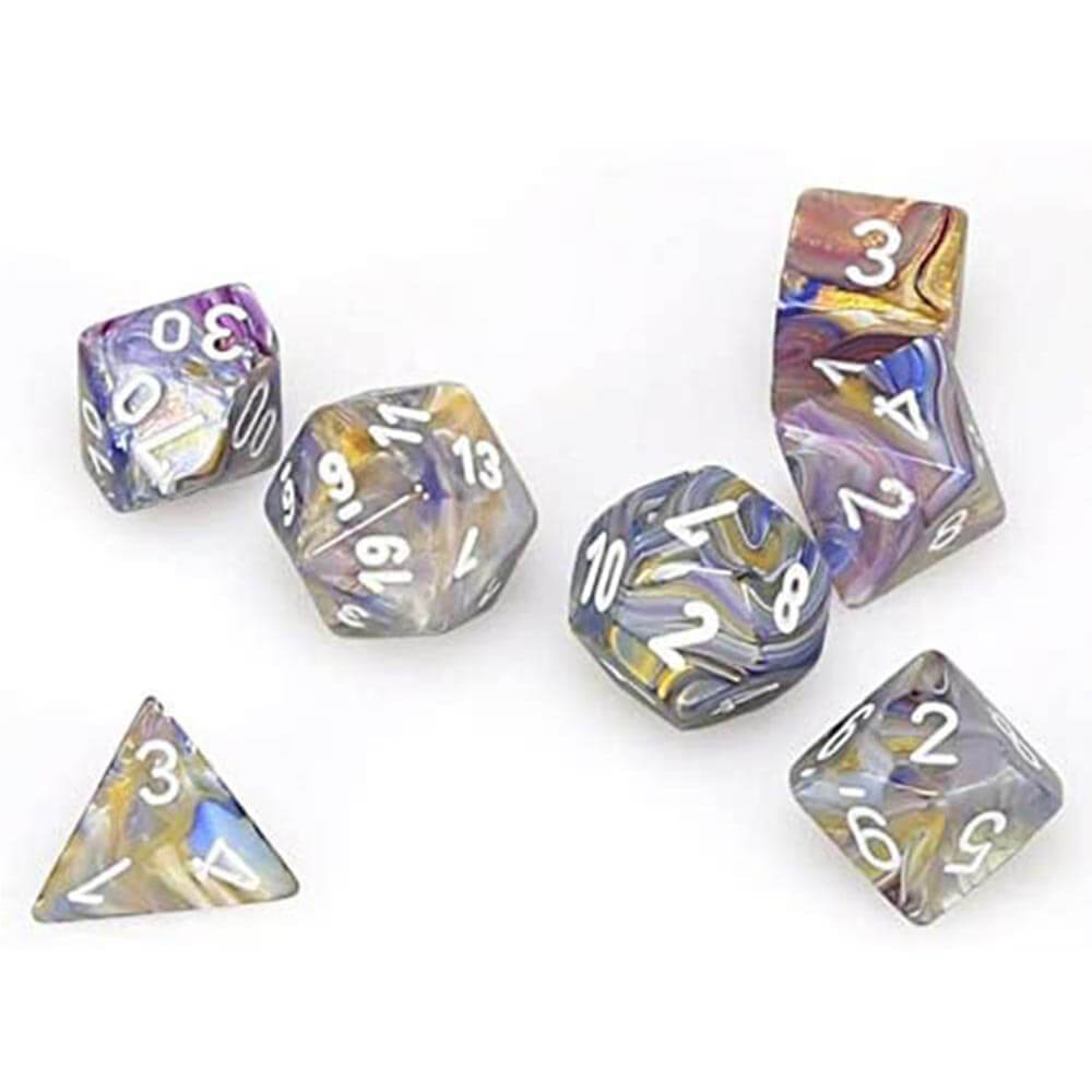 D7 Die Set Dice Festive Polyhedral (7 terninger)