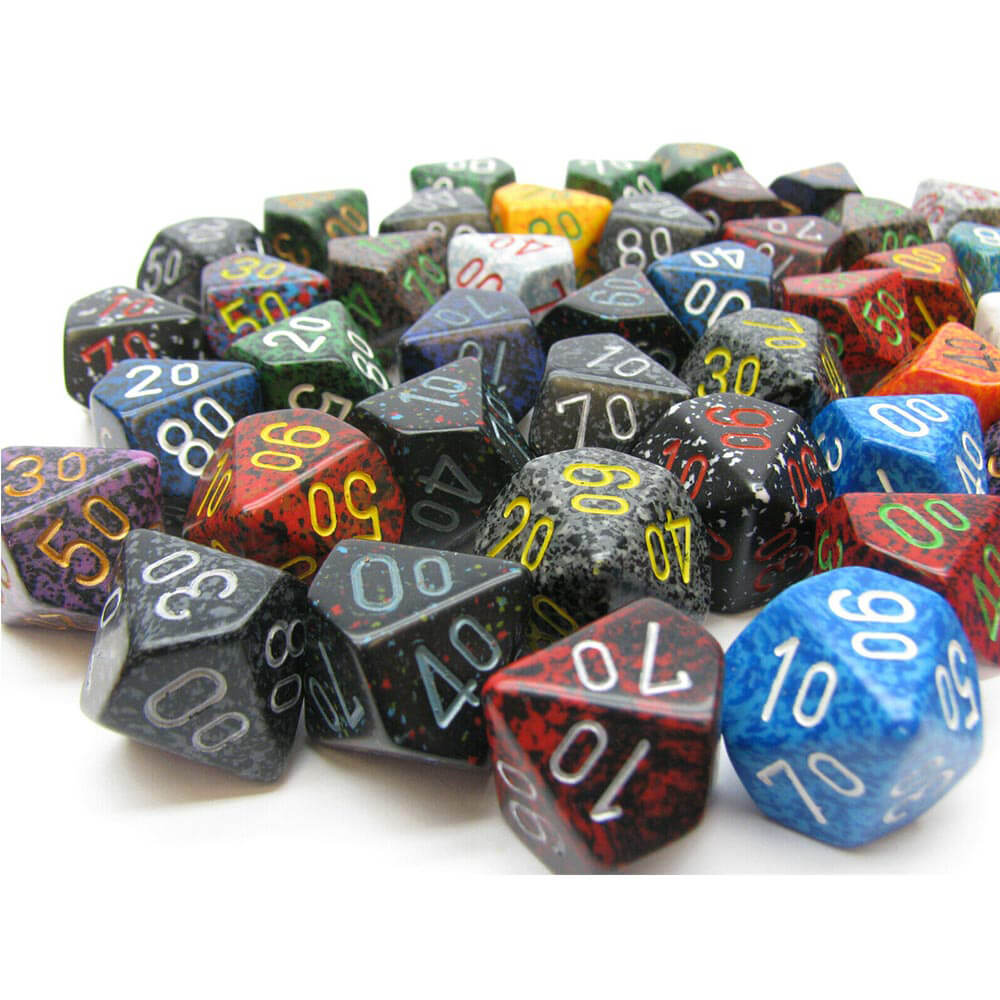 D10 TENS DICE ASSARTED LOST POLY (50 DICE)