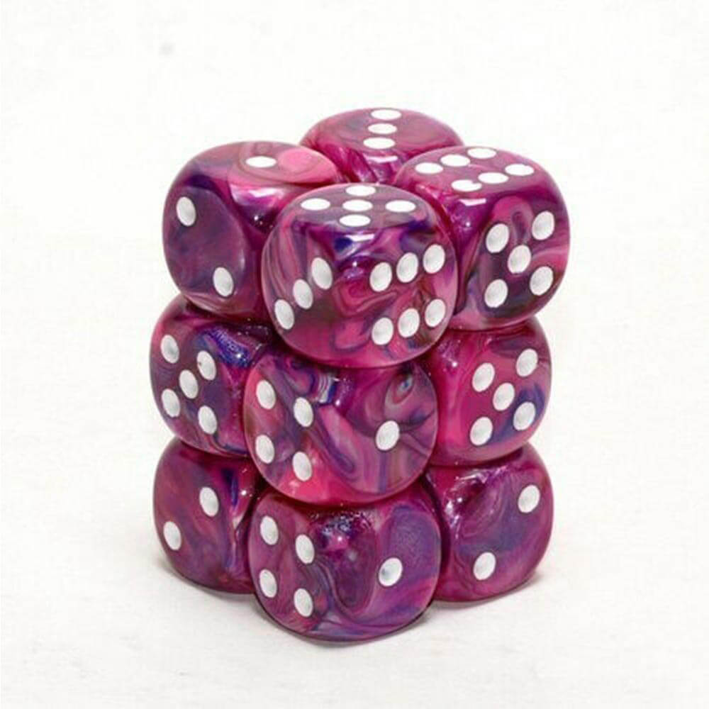 D6 Dice Festive 16 mm (12 dados)