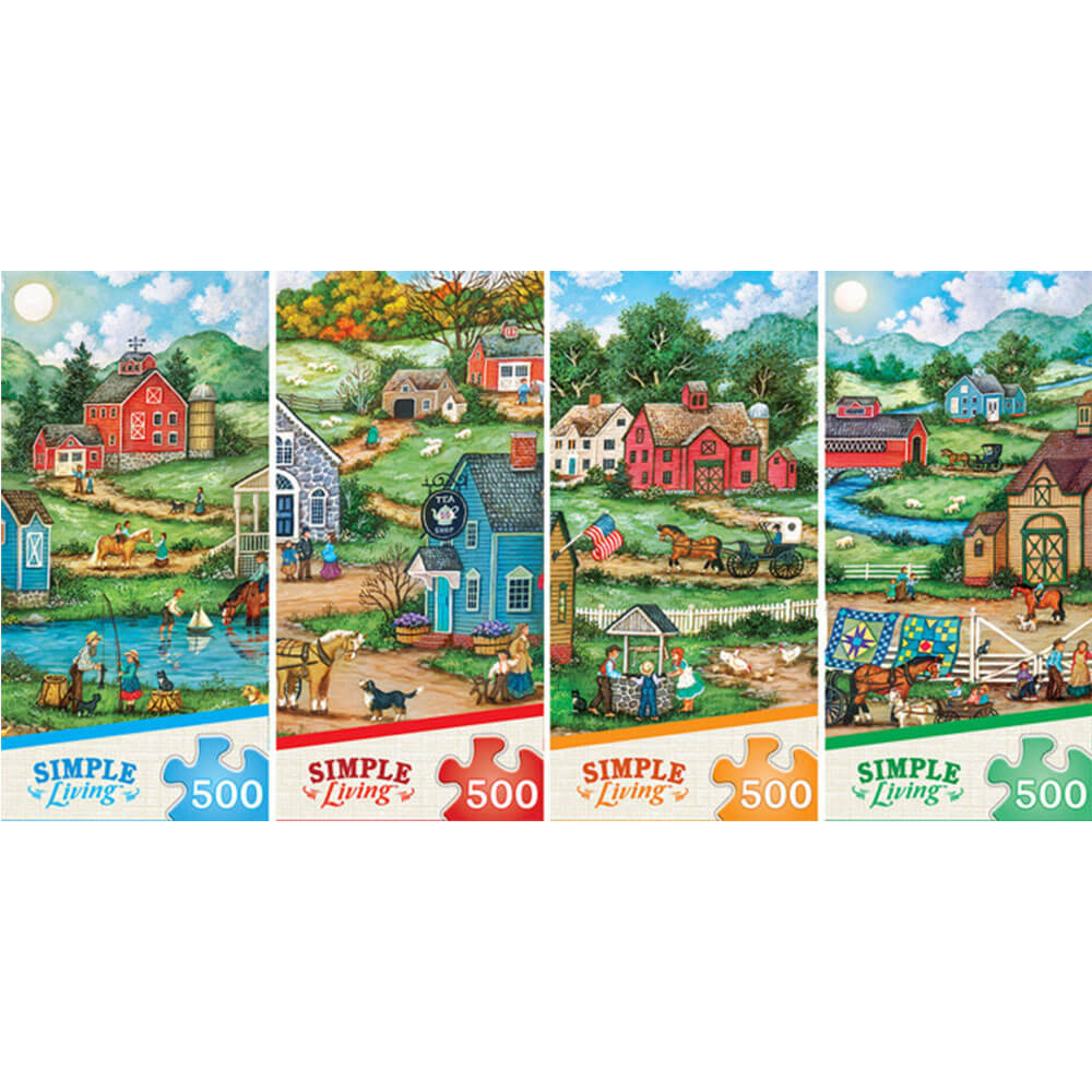 Masterpieces 4-pack 500 pc puslespil