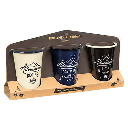 Gentlemen's Hardware Enamel Tumblers (Set of 3)