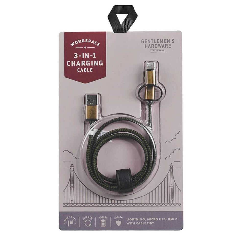  Gentlemen's Hardware 3-in-1-Ladekabel