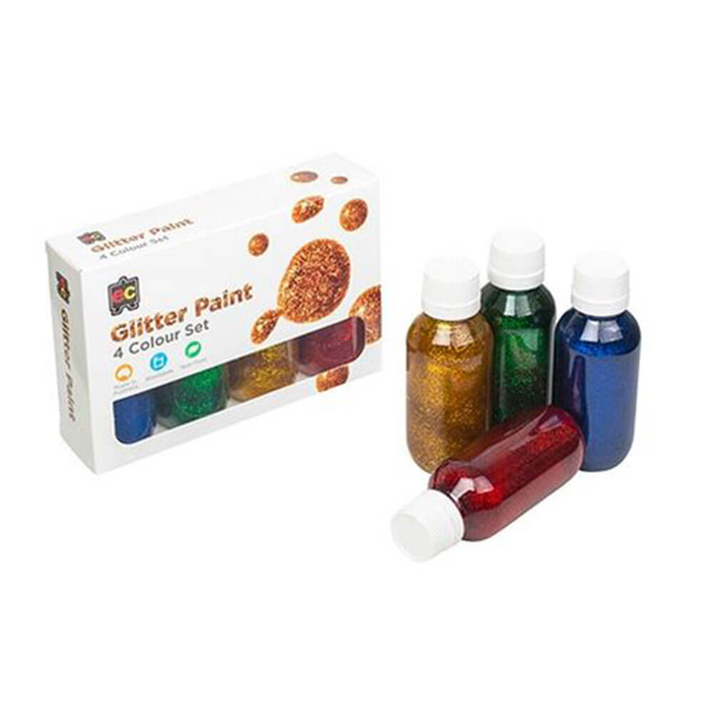 EC Glitter Paint Set 4pcs Assorted 100ml