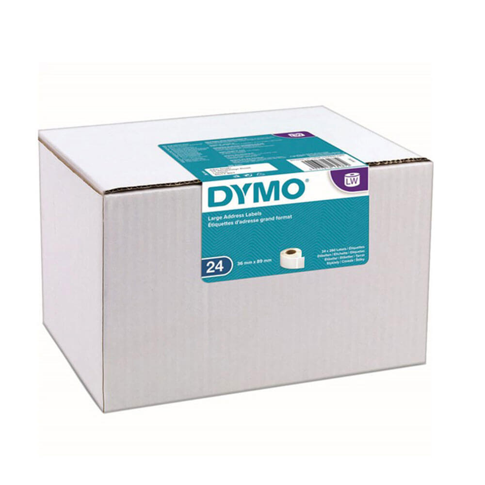 Dymo Large Adres Paper etykieta 36x89 mm White