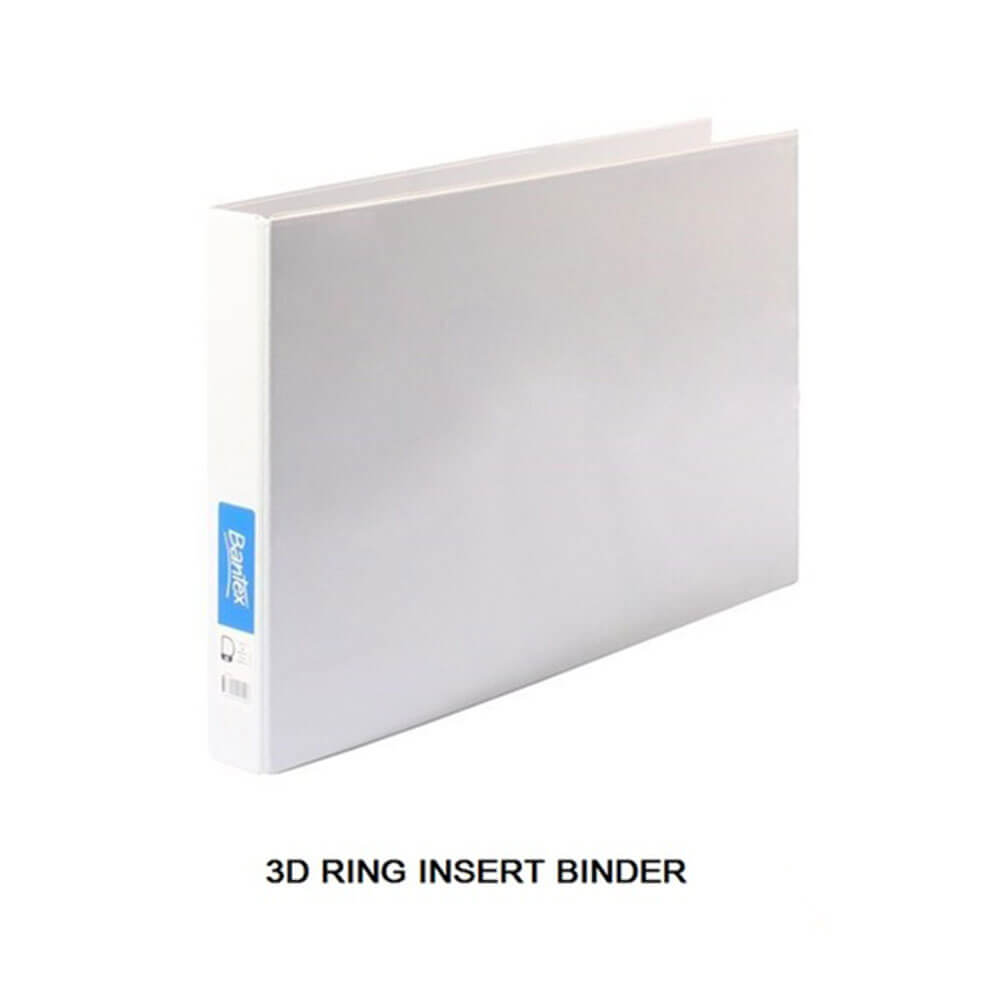 Bantex Landscape Insert Binder White 25mm A3