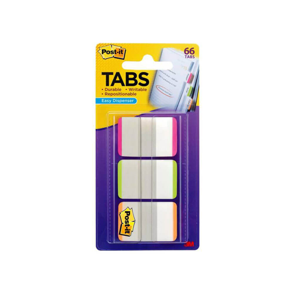 Post-it Durable Filing Tabs (Pink Green Orange)