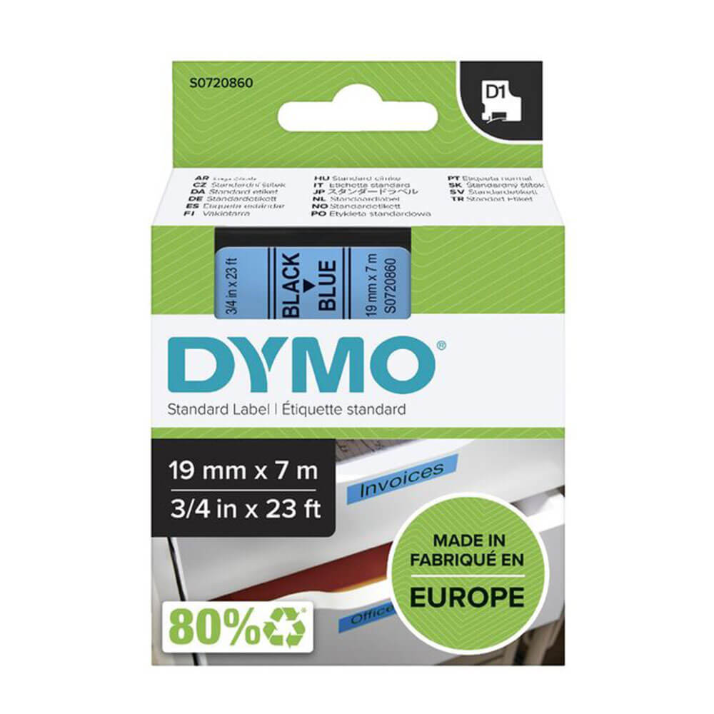 Étiquette de bande Dymo D1 19 mmx7m