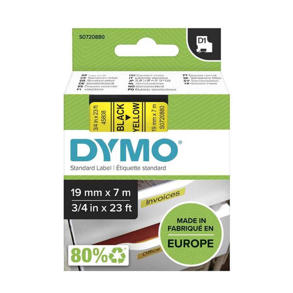 Etiqueta de cinta Dymo D1 19 mmx7m