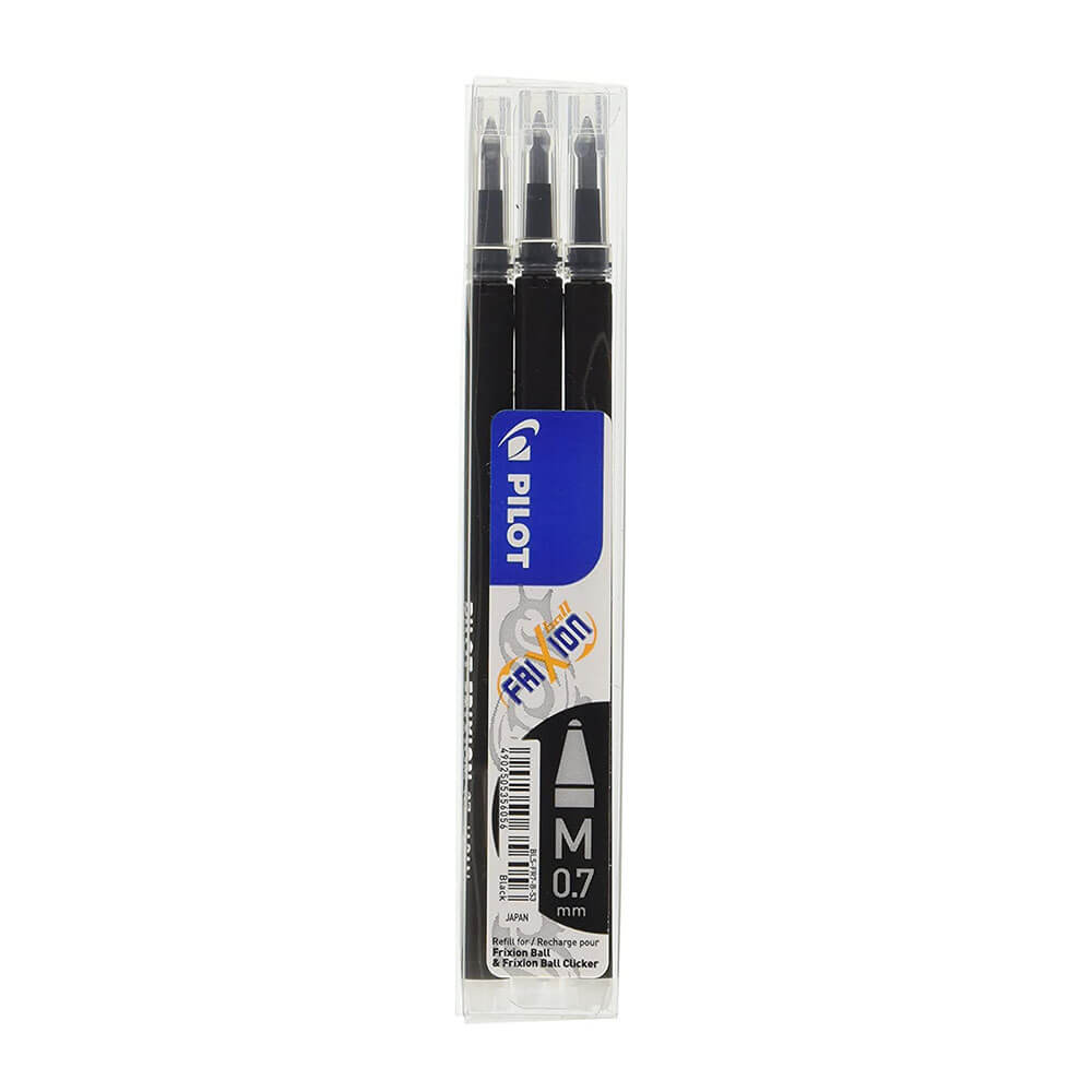 Piloot Frixion Rollerball Pen Navill 0,7 mm Tip 3pk