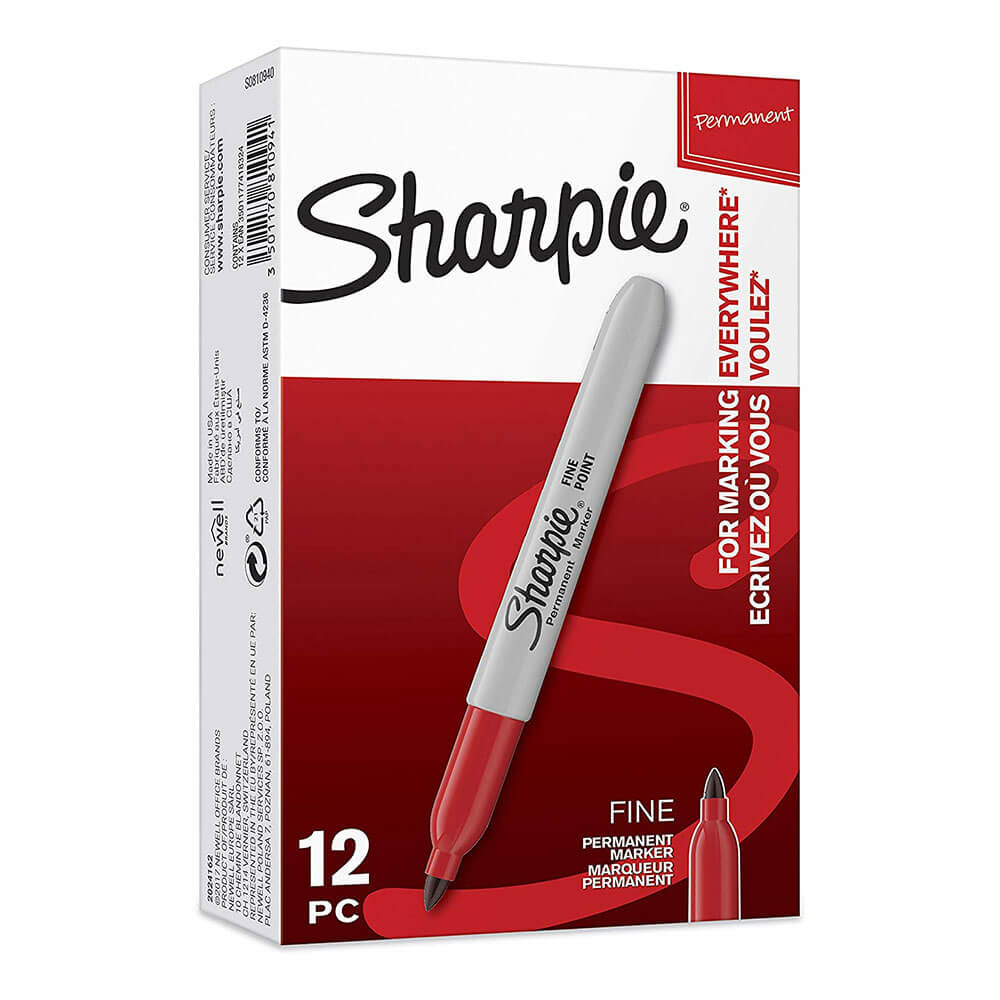 Sharpie stały drobny znacznik 1,0 mm (12pk)