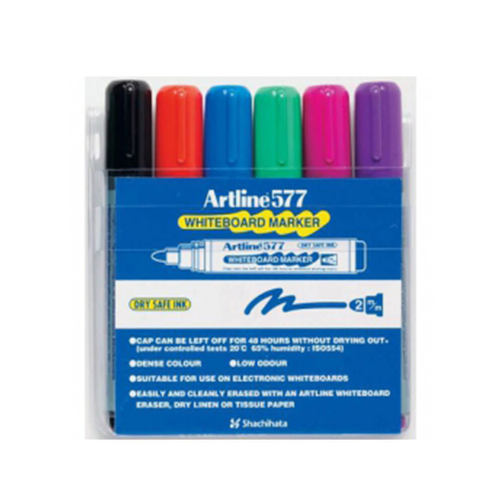 Artline Whiteboard Marker 3mm Bullet Assortered