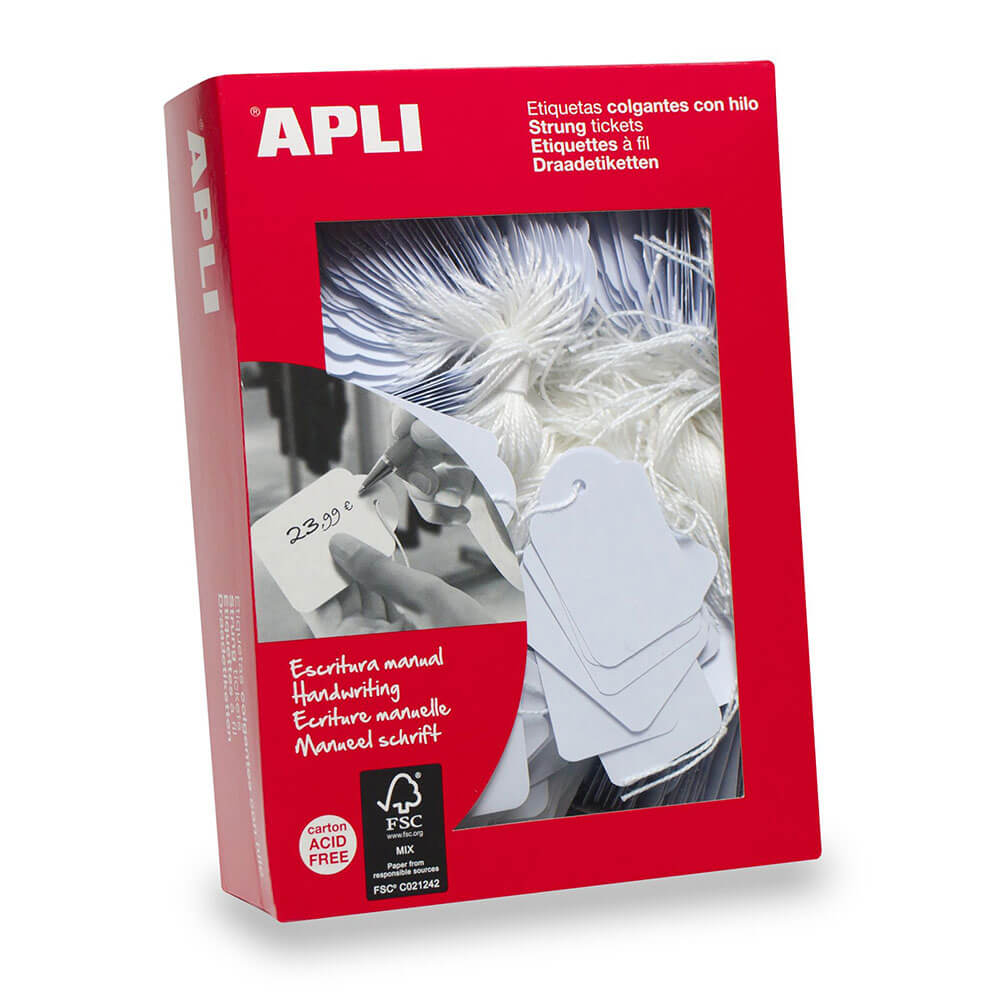 Tags de merchandising apli blanc 500pk