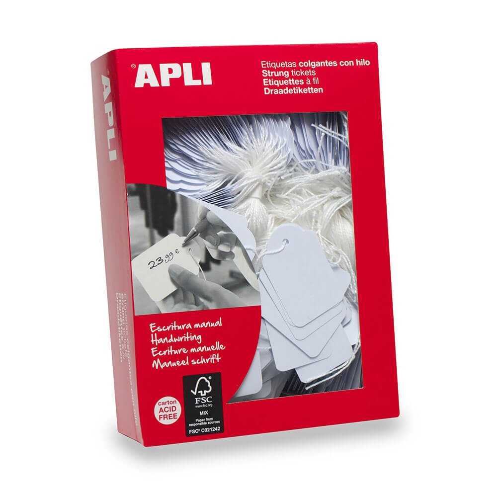 Tags de merchandising apli blanc 500pk