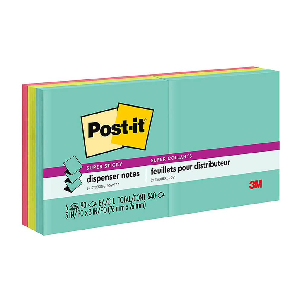 Post-it súper pegajoso notas emergentes 76x76 mm (6pk)