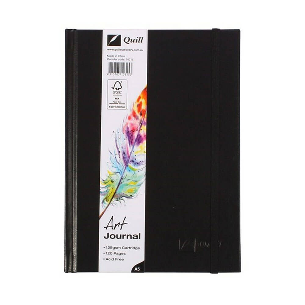 Quill Hard Cover Elastic Closure Art Journal 60 blad