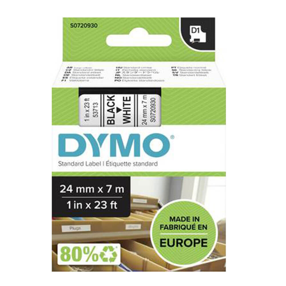 Dymo D1 Klebebandetikett 24 mm x 7 m