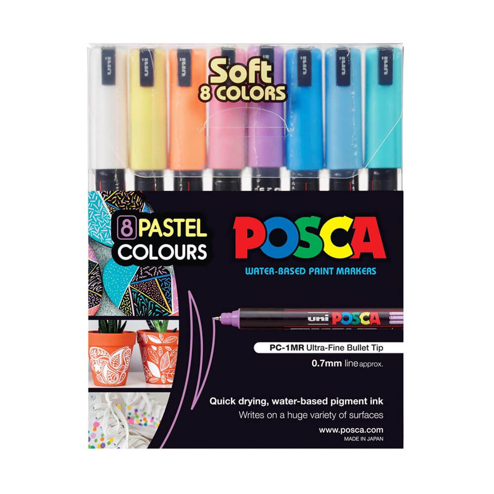 Uni posca marcador de pintura de punta fina extra (8pk)