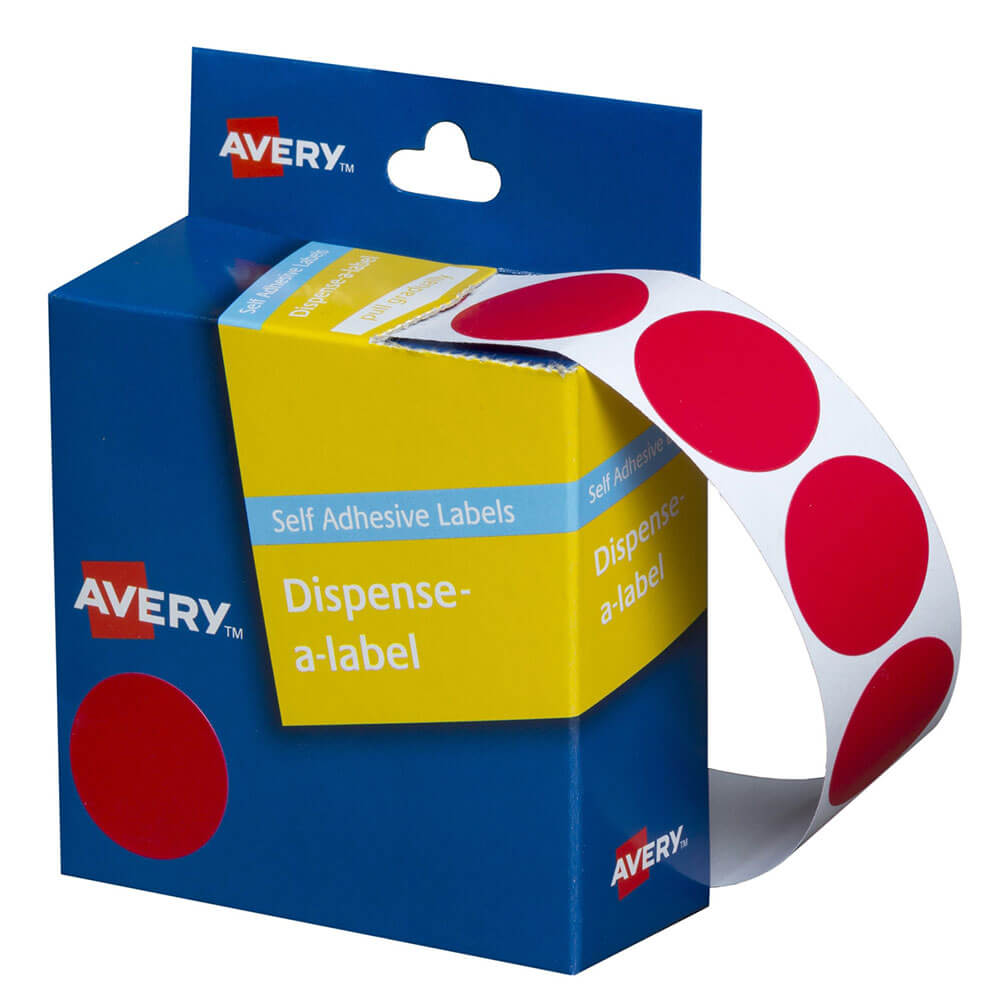 Avery selvklebende prikketiketter 24mm (500pcs)