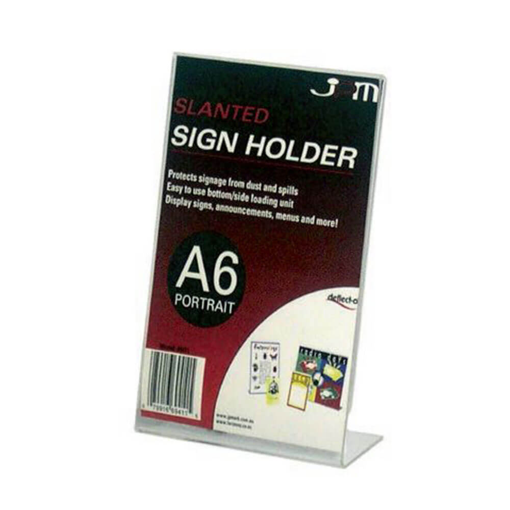 Deflecto Lutted Portrait Single Sign Holder