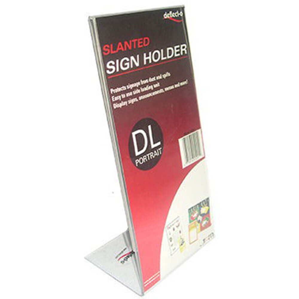 Deflecto Lutted Portrait Single Sign Holder