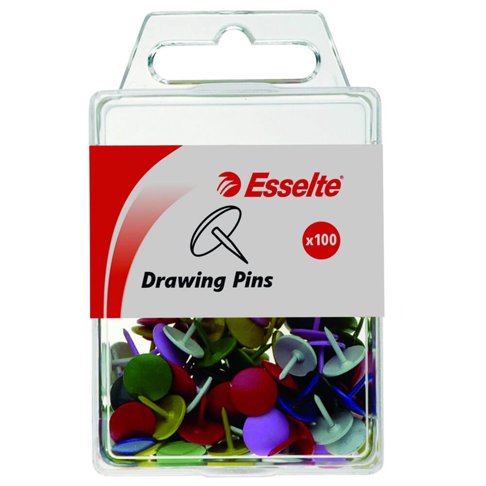 Pins de dibujo de tachuelas Esselte (100pk)